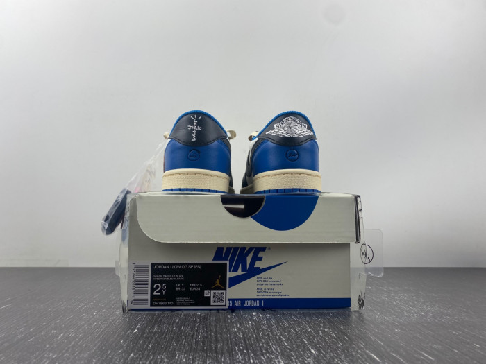 KIDS Fragment Design x Travis Scott x Air Jordan 1 Retro Low DM7866-140