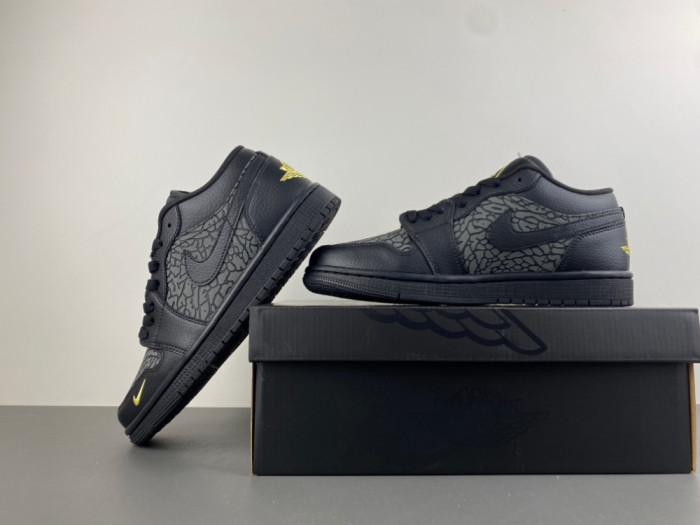 Air Jordan 1 Low Black Elephant Print IM6568-010