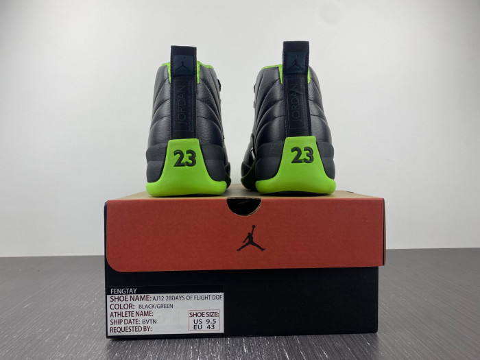 Air Jordan 12 Black Neon Green AJ12-052