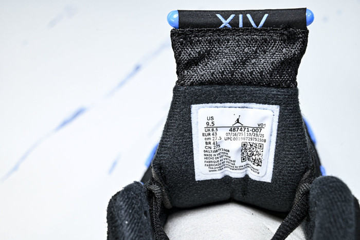 Air Jordan 14 “Black/University Blue” 487471-002