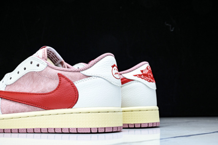 Air Jordan 1 Retro Low OG SP Travis Scott Sail Shy Pink DM7866-100