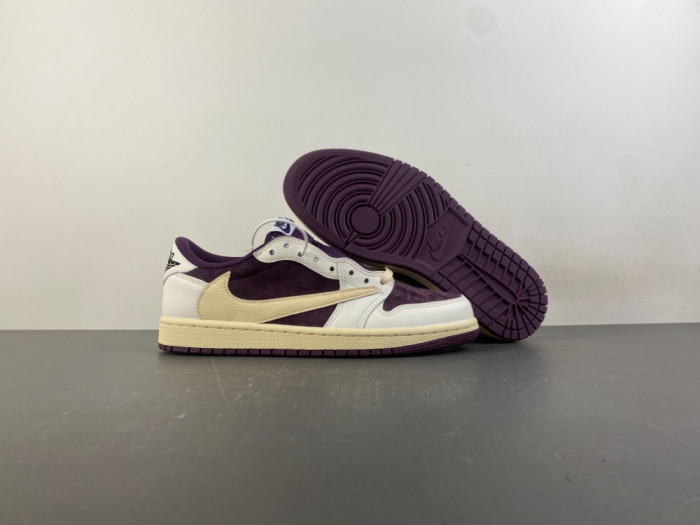 Travis Scott x Air Jordan 1 Low OG DZ4137-purple